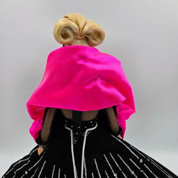 Barbie Doll 1998 Happy Holidays Special Edition Black Pink Silver Dress 20200 Ma - Picture 10 of 16